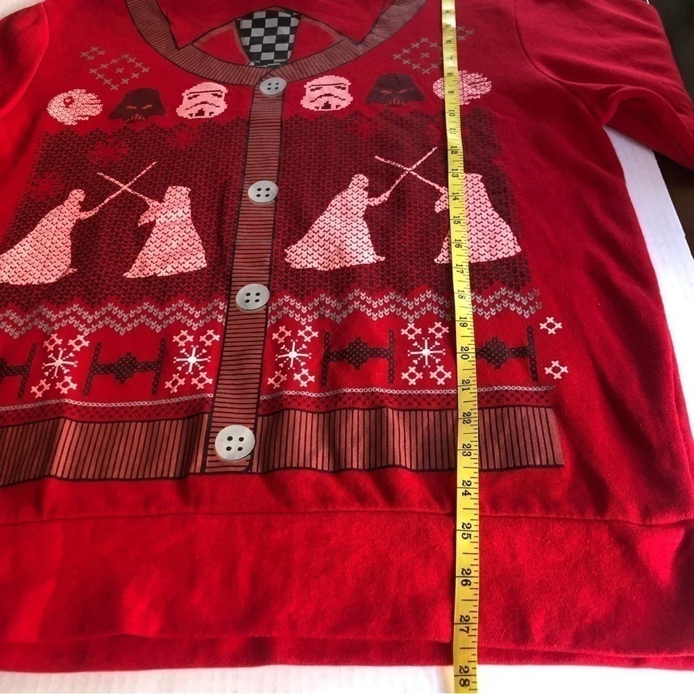 Star Wars Mens Winter Showdown Holiday Ugly Sweater Crew Neck Sweatshirt Size L